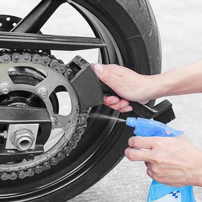 MiOYOOW Motorcycle Chain Brush, Portable Bike Chain Washer Non Disassembly Bike Chain Cleaning Tool for Bike Motorcycle Chain