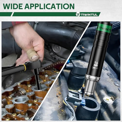 16mm Swivel Magnetic Spark Plug Socket, 360 Degree Swivel Thin Wall Spark Plug Socket with 12 Point Design,Enhanced Magnetic Core, 3/8" Drive x 13" Total Length Spark Plug Removal Tool - size: 16mm x 13 inch
