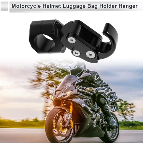 Universal Motorcycle Hanging Hook Arc Motorcycle Helmet Luggage Bag Holder Hanger for Scooters Bicycles Aluminum Alloy Black 1 Set Hexagon Wrench 88mm