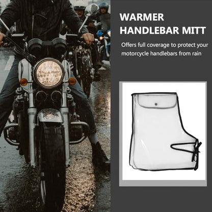 Motorcycle Handlebar Cover Waterproof Windproof Rainproof Oversized Design Easy Installation Protective Cover for Comfortable Riding