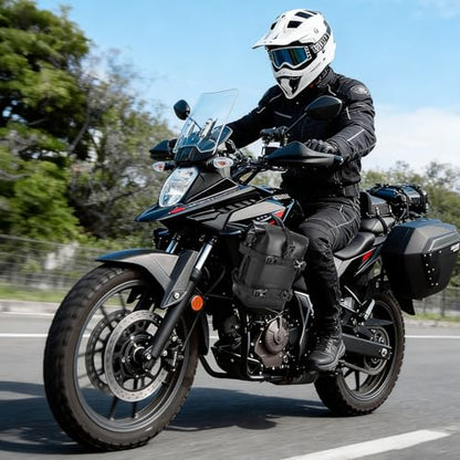 HOMIEE Motorcycle Saddle Bag 8L Waterproof Motorcycle Side Frame Bag Crash Bar Bag with Shoulder Strap