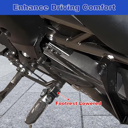 Xitomer Footpeg Lowering Mounts Compatible with GSX-S1000GT / GT+ 2022-2025 Rider Peg Lowering Brackets Motorcycle Foot peg and Control Lowering Kit (For Rider) - style: For Rider