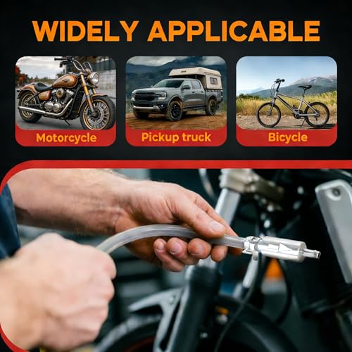 3 Sets Brake Bleeder Kit - Brake Fluid Bleeder Kit, Brake Bleeder Hose One Way Check Valve Tube Bleeding Tools, Universal Break Bleeder Kit Car Accessories for Motorbike Clutch Car Bike