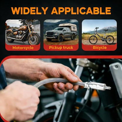 3 Sets Brake Bleeder Kit - Brake Fluid Bleeder Kit, Brake Bleeder Hose One Way Check Valve Tube Bleeding Tools, Universal Break Bleeder Kit Car Accessories for Motorbike Clutch Car Bike