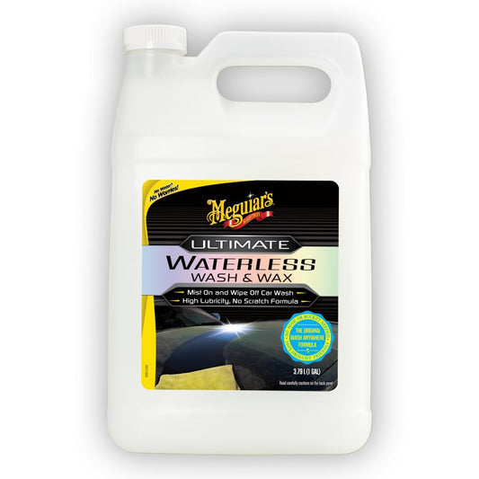 Meguiar's Ultimate Waterless Wash & Wax - Waterless Car Wash & Wax Without Swirling or Scratching - Easy Car Maintenance, No Water Required -1 Gallon (128 Oz) - size: 128 Fl Oz