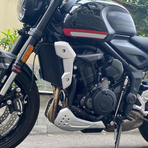 Motorbike Engine Lower Frame Fairings fit for Tri&um&ph Trident 660 Trident660 2021 2022 2023 2024 Motorcycle Belly Pan Bellypan Lower Engine Spoiler Cowling Protection (Silver), MD-473-US - color: Silver