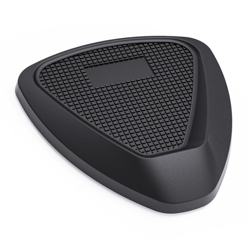 Universal Motorcycle Kickstand Pad Plate- Heavy Duty Anti-Sinking Kickstand Support Plate for Soft Ground, Grass, Hot Pavement - Outdoor Parking Essential Safety Accessory - Black (1)