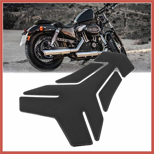 ACROPIX Motorcycle Gas Oil Fuel Tank Protector PVC Rubber Pad Emblem Badge Sticker Black Protector Decal Car Parts