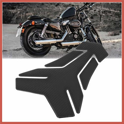 ACROPIX Motorcycle Gas Oil Fuel Tank Protector PVC Rubber Pad Emblem Badge Sticker Black Protector Decal Car Parts