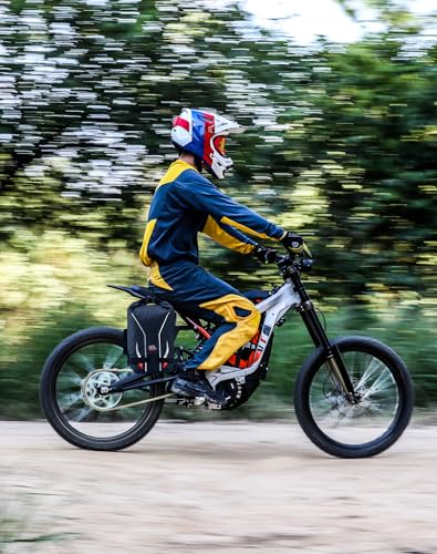 KEMIMOTO Motorcycle Saddlebags,Waterproof Luggage Bag with Surron support frame, Bike Panniers Compatible with Sur-Ron Light Bee X and S X160 X260 Grom Navi Dirt Bike Mini Motorcross Sport Bike 12L