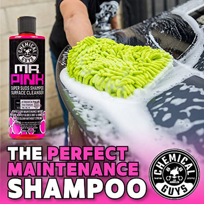 Chemical Guys Mr. Pink Car Wash Soap - 64 oz Super Suds Foaming Car Wash Soap for Cannon, Blaster, or Bucket Washing - pH Balanced, Safe on Wax, Sealant, Ceramic, and Clear Coat Finishes (Pack of 4) - size: 64 Fl Oz (Pack of 4), style: MR. PINK