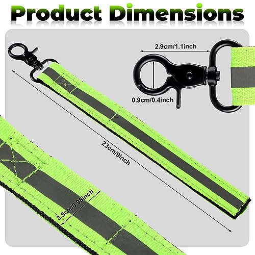 Kanayu 6 Pcs Green Firefighter Glove Strap Heavy Duty Gear Glove Safety Holder Straps with Reflective Firefighting Gear Accessories - color: Green
