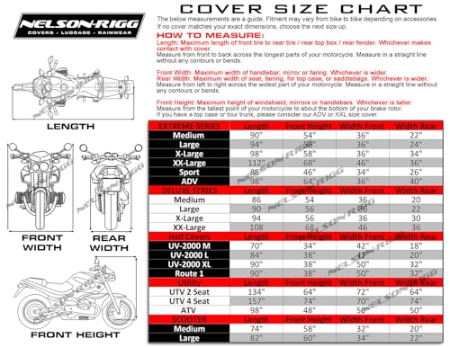 Nelson Rigg UV-2000-02-MD Silver Medium UV-2000 Motorcycle Half Cover - size: Medium