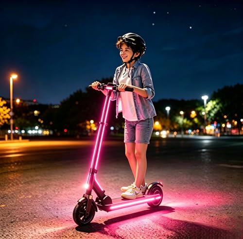 USB Battery Box COB LED Scooter Bike Ambient Light, 8 Lighting Modes, Waterproof No-Wiring Safety Warning Flexible Strip Light for Electric Scooter, Bicycle, Kids Balance Bike - color: Pink