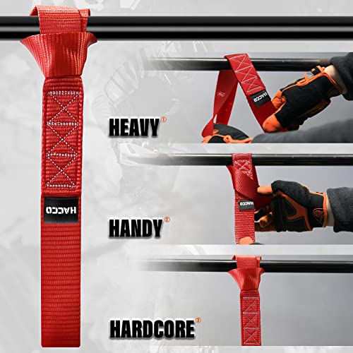 Haccoplanet 8PK Soft Loop Motorcycle Tie-Down Straps, 1.6 x 17inch 12000LB Break Strength, Heavy Duty Tie Down Loops for Securing ATV, UTV, Dirt Bike, Lawn & Garden Equipment (Red) - color: Red