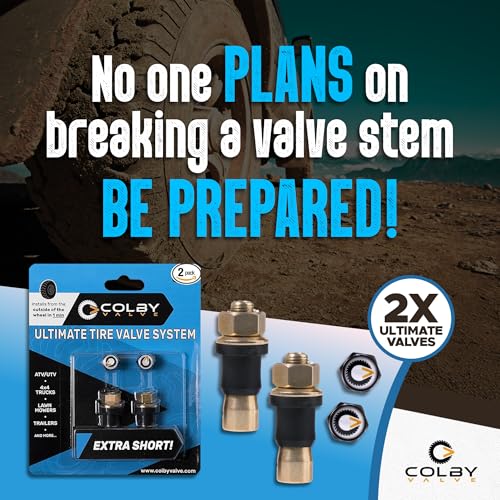 Colby Valve Ultimate Permanent Tire Valve Stem Replacement System | Valve Stem Short | No Need to Remove Tire | Tire Valve Stem Kit Made in USA from Quality 360 Brass Components - size: Extra Short