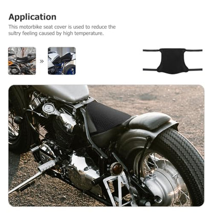 Motorcycle Seat Cover Mesh Pad Reusable Insulation Cushion Protector Universal Fit Heat Resistant Sunshade for Motorbike Outdoor Use
