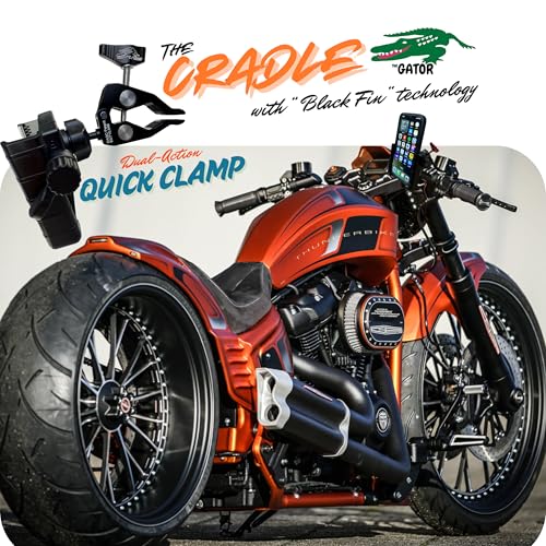 THE GATOR Cell Phone Holder with Both MagSafe and Cradle Options Included! Phone Mount for Golf Cart, ATV Accessory, Quad, Bicycle, Motorcycle, Car, Boat, Scooter, Photography Fits Most smart Phones