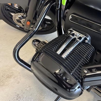 Highway Crash Bar Engine Guard Replacement for BMW R18 2020-2025 R18 B 2021-2025 R18 Classic Transcontinental 2021-2025 R18 Roctane 2023 2024 2025(Black) - color: Black