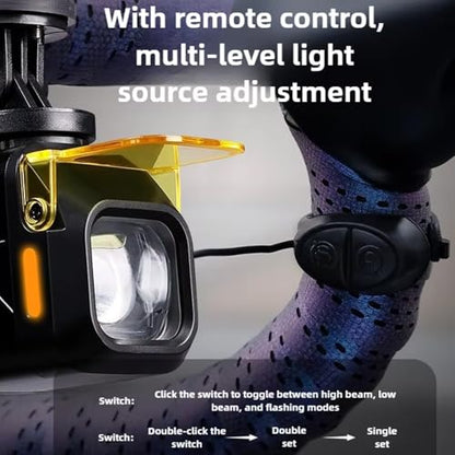 Ultra-Bright Rechargeable Bike Light, IPX5 8 Modes Including Fog Lights, Type-C Fast Charging, Rear Light with 6 Modes – Ideal for Night Riding, Mountain Biking, Commuting, Road Cycling