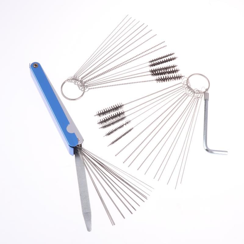 1 Set Cleaner Tools Carburetor Carbon Dirt Jet Remove Cleaning Needles Brushes for Automobile Motorcycle ATV Welder Carb Chainsaw - size: MediumA