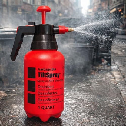 TiltSpray 32oz Spray Bottle – Sprays Upside Down & Any Angle, Heavy Duty Cleaning Sprayer for Hard-to-Reach Areas, Kitchen, Bathroom, Plants & Car Detailing – Leak Resistant, Adjustable Nozzle