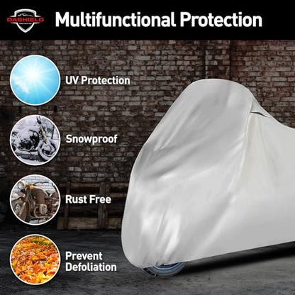 Lightweight Motorcycle Cover with Air Vents, All Season Water Resistant, Dust, UV Protection, Universal Indoor/Outdoor Scooter Cover (S) - size: S