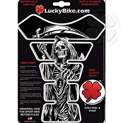 Grim Reaper Segmented Gas Tank Pad Universal Ninja Sticker Protector Scratch - size: Grim Reaper