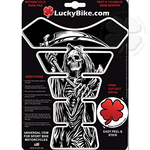 Grim Reaper Segmented Gas Tank Pad Universal Ninja Sticker Protector Scratch - size: Grim Reaper