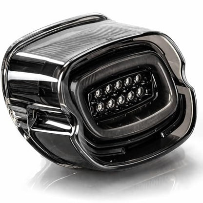 Eagle Lights HALOS Layback LED Tail Light with Turn Signals for Harley-Davidson® Motorcycles - color: Smoked