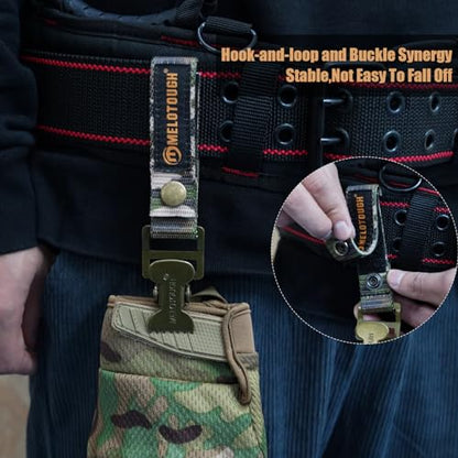 MELOTOUGH Glove Clip Tactical Glove Clips Work Glove Holders Strap with Alligator Clip for Tool Belt,Tool Bag,Tool Backpack - color: Green Camo