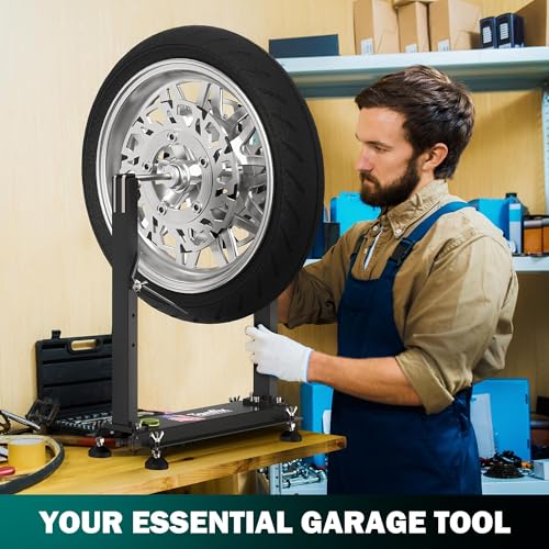 Motorcycle Wheel Balance Stand, Heavy-Duty Single-Axle Wheel Balancing Tool for Static & Dynamic Tire Alignment - style: Lightweight Version-Update