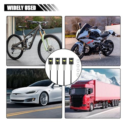 smilfuy 4PCS 12V LED License Plate Light, Waterproof LED Bulb Tag Light Motorcycle License Tag Screw Bolt Lamp for Car Truck RV ATV