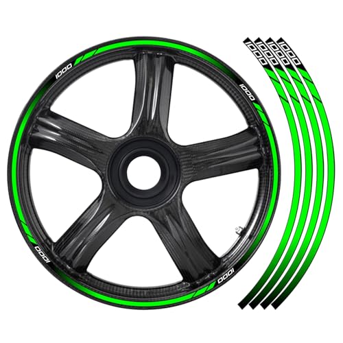 17"Rim Wheel Rim Decal Sticker Compatible with Kawasaki Z1000(Green)