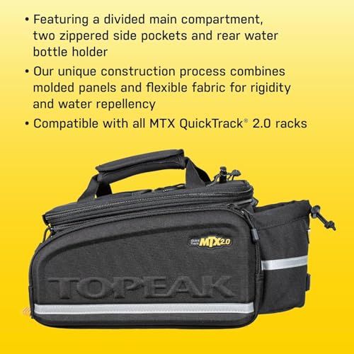 Topeak MTX TrunkBag - Rear Bicycle Bag - Spacious Storage and Easy Mounting - style: No Panniers, Expandable Top