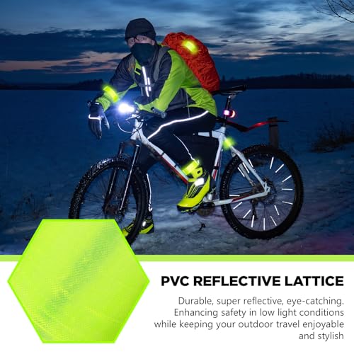 Halloscume Reflective Arm Bands 15.75 in Reflective Snap Bands Slap Bracelets High Visibility Safety Ankle Strips Gift for Night Walking Cycling Running Jogging Hiking - color: Green