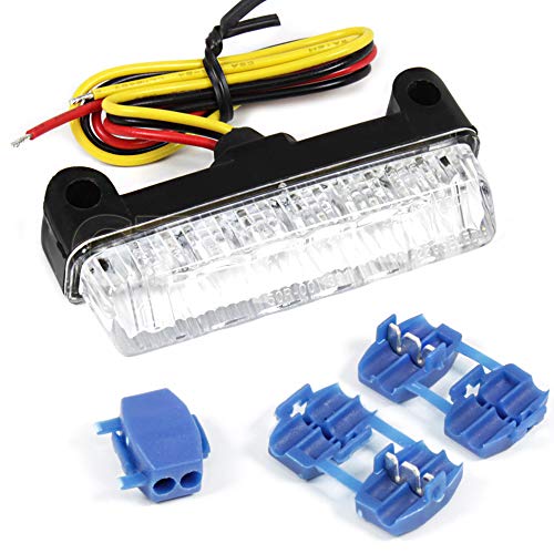 Mini Motorcycle LED Rear Taillight Lamp Indicator Brake Light, Clear - color: Clear