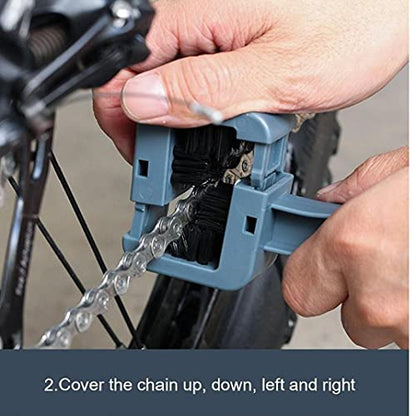 1pc Bicycle Chain Clean Brush Chain Washing Scrubber Gear Chain Maintenance Tool for Bike Motorbike