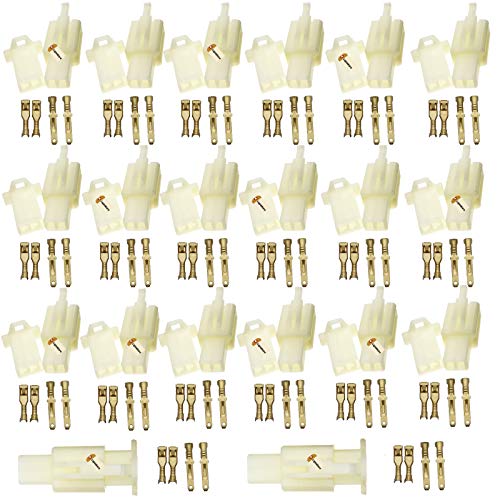 Lsgoodcare 20Pairs 2.8MM 2Pin Way Automotive Electrical Wire Connector Male Female Cable Terminal Plug Kits for Motorcycle Bike Car - color: 2PIN, size: 2.8MM