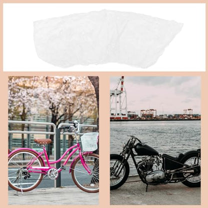 FAVOMOTO 4PCS XL Disposable Clear Plastic Motorcycle Cover, Waterproof Protection Dust Outdoor Rain Cover Bike Covers for Indoor Outdoor - size: XL