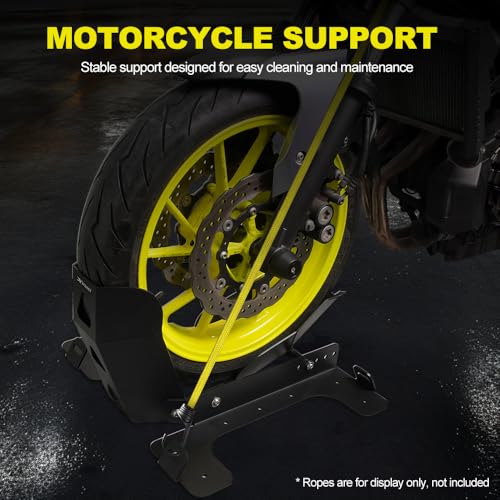 xitomer Universal Motorcycle Front Wheel Chock Compatible with 17-28inch Front Wheel Sports Bikes & Dirt Bikes Motorbike Trailer Chock Steel 431-711mm Front Wheel