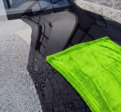 Automotive Detailing Twisted Loop Car Drying Towel, 1400GSM, 36"x24", Streak Free, Lint Free, Reusable, Microfiber Cleaning Cloth for Car, Truck, SUV, Lime Green - color: Lime Green