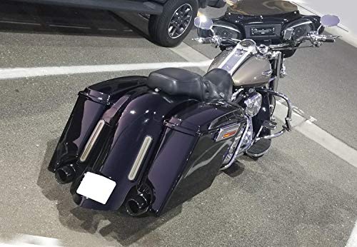 iJDMTOY Dual Rear Fender/Bagger Vertical Mount LED Rod Light Kit, Compatible with Harley Davidson Motorcycles, Full LED 3-in-1 Stop/Brake, Turn Signal, Parking Light