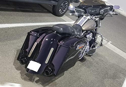 iJDMTOY Dual Rear Fender/Bagger Vertical Mount LED Rod Light Kit, Compatible with Harley Davidson Motorcycles, Full LED 3-in-1 Stop/Brake, Turn Signal, Parking Light