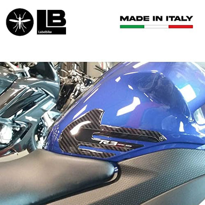 labelbike - 2 3D Stickers Motorcycle Tank Sides Protection and Decoration in Resin Compatible with Yamaha YZF R3 2015-2018 - size: Tank side