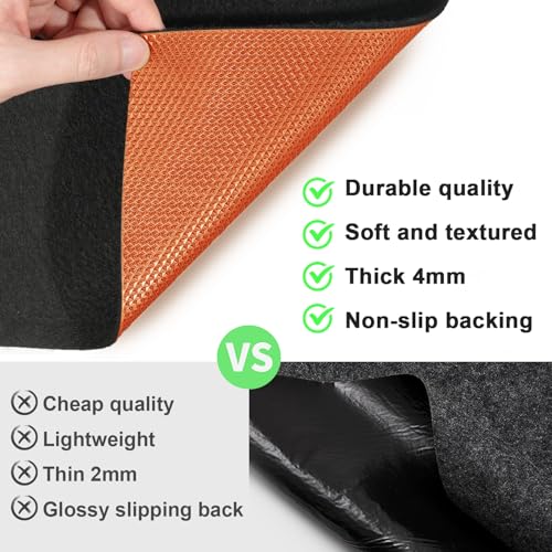 Golener Oil Spill Mat - Garage Floor Mat, Absorbent Oil Pad, Premium Maintenance Mat, Waterproof, Contain Liquid, Protect Floor from Spill & Stain, Reusable, Washable, Durable, 48”x96”, Black/Orange - size: 3'11" x 7'11" (Rectangular)