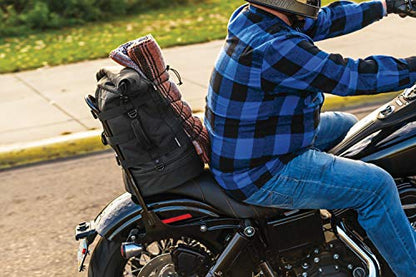 Kuryakyn 5282 Momentum Freeloader Expandable Motorcycle Travel Luggage: Weather Resistant Duffle Bag with Sissy Bar Straps, Black - style: Freeloader Duffle