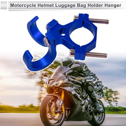 Motoforti Universal Motorcycle Hanging Hook Arc Motorcycle Helmet Luggage Bag Holder Hanger for Scooters Bicycles Aluminum Alloy Blue 1 Set Hexagon Wrench Screw Washer