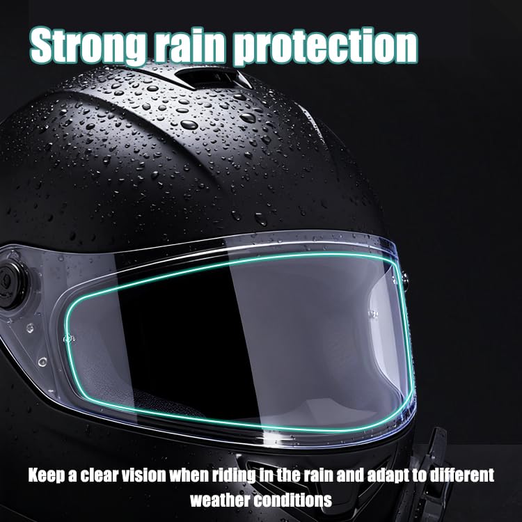 4Pcs Helmet Visor Anti-Fog Film & Rainproof Film for Scorpion EXO EXO-AT960 AT960 Carbon 2023-2025, Clear Anti Fog Insert for Helmets Prevents Fogging and Water Drops Clear View,B - size: B
