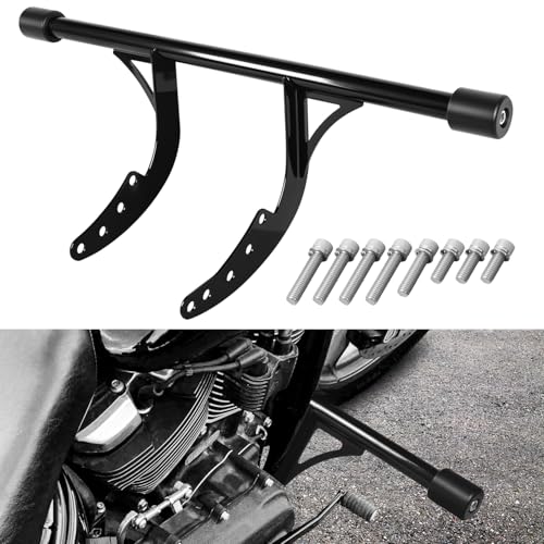 AUFER Front Highway Engine Guard Crash Bar Support Portection Compatible with for Softail Street Bob FXBB FXBBS Low Rider FXLR FXLRS 2018-2024 Nerf Bars Flat Out Bar Frame